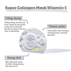 Mặt nạ Banobagi Super Collagen - bổ sung vitamin c làm sáng da/cải thiện nếp nhăn/tràm trà giảm mụn đầu đen 30g