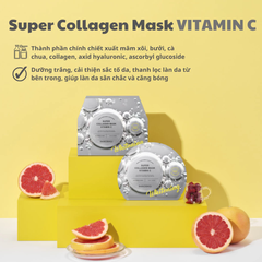 Mặt nạ Banobagi Super Collagen - bổ sung vitamin c làm sáng da/cải thiện nếp nhăn/tràm trà giảm mụn đầu đen 30g