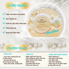 Mặt nạ Banobagi Super Collagen - hỗ trợ giảm mụn/ hỗ trợ phục hồi da/cấp ẩm da căng bóng/bổ sung collagen, mờ nám 30g