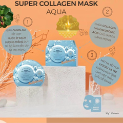 Mặt nạ Banobagi Super Collagen - hỗ trợ giảm mụn/ hỗ trợ phục hồi da/cấp ẩm da căng bóng/bổ sung collagen, mờ nám 30g