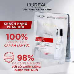 Mặt Nạ L'Oreal dưỡng da Pha Lê trắng sáng 1 Miếng