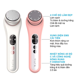 Máy đẩy tinh chất Halio dưỡng sáng nóng lạnh - màu trắng/màu hồng