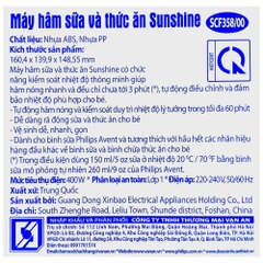 Máy hâm sữa Philips Avent SCF358.00