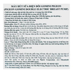 Máy hút sữa điện đôi Pigeon GoMini