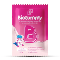 Men vi sinh Kentek Biotummy hỗ trợ giảm nguy cơ rối loạn tiêu hóa 30 gói (từ 3 tuổi)