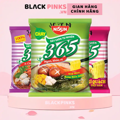 Mì Nissin 365 vị xí quách thịt bằm/lẩu Thái hải sản/súp Miso rong biển Nhật gói 64g/66g/68g
