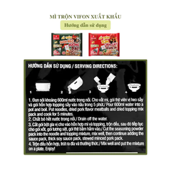 Mì trộn xuất khẩu Vifon vị tôm chua cay hoàng đế/sườn heo nướng Bali gói 180g