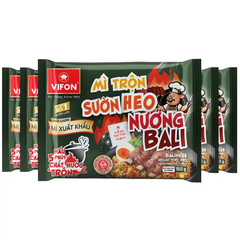 Mì trộn xuất khẩu Vifon vị tôm chua cay hoàng đế/sườn heo nướng Bali gói 180g