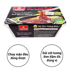 Mì xào tương đen Vifon khay 90g [gói sốt tương đen 25g]