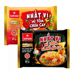 Mì xuất khẩu Nhất Vị Vifon vị tôm chua cay/gà phô mai gói 80g
