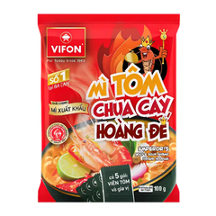 Mì xuất khẩu Vifon vị sườn heo nướng Bali/tôm chua cay hoàng đế gói 100g