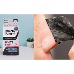 Miếng dán mũi lột mụn Bioré than hoạt tính/mát lạnh cho nam 4 miếng