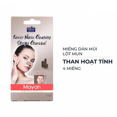 Miếng dán mũi lột mụn Mayan than hoạt tính 4 miếng