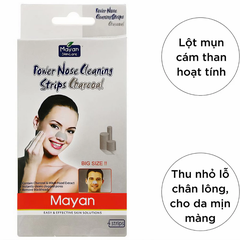 Miếng dán mũi lột mụn Mayan than hoạt tính 4 miếng