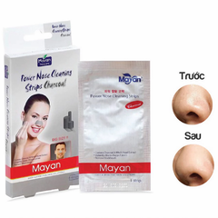 Miếng dán mũi lột mụn Mayan than hoạt tính 4 miếng