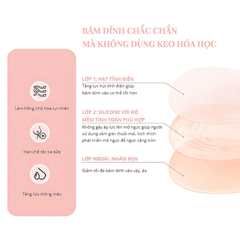 Miếng dán ngực Sbeauty silicon có keo