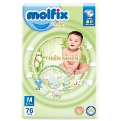 Miếng lót/tã dán/tã quần Molfix thiên nhiên size NB190/NB260/NB70/S/M/L/XL/XXL/XXXL cho bé từ dưới 1 tháng - 35kg