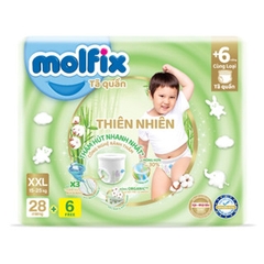 Miếng lót/tã dán/tã quần Molfix thiên nhiên size NB190/NB260/NB70/S/M/L/XL/XXL/XXXL cho bé từ dưới 1 tháng - 35kg