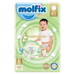 Miếng lót/tã dán/tã quần Molfix thiên nhiên size NB190/NB260/NB70/S/M/L/XL/XXL/XXXL cho bé từ dưới 1 tháng - 35kg