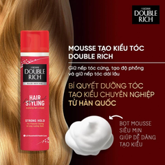 Mousse tạo kiểu tóc Double Rich giữ nếp mạnh, tự nhiên 150ml