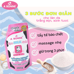 Muối tắm A Bonne sữa bò /sữa chua làm sáng & mềm mịn da 350g