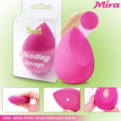 Mút trang điểm Suri hình giọt nước xéo (hồng đậm)/vàng nhạt