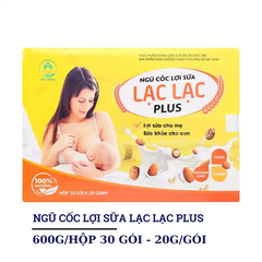 Ngũ cốc lợi sữa Lạc Lạc Plus 600g (30 gói/hộp)