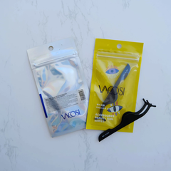 Nhíp gắn mi giả Vacosi T09-01 dáng cong màu hồng/02 dáng cong màu đen