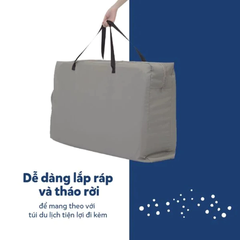 Nôi ngủ cạnh giường Joie Roomie Glide Foggy Gray