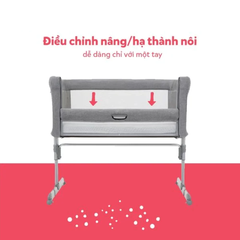 Nôi ngủ cạnh giường Joie Roomie Gray Flannel