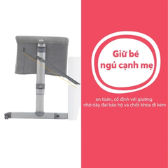 Nôi ngủ cạnh giường Joie Roomie Gray Flannel