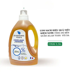 Nước giặt hữu cơ đậm đặc hương thông bạc hà Harmonie Verte 1,5 lít/5 lít