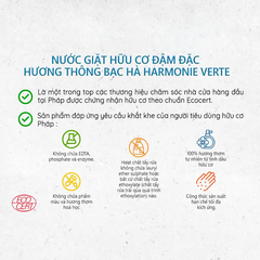 Nước giặt hữu cơ đậm đặc hương thông bạc hà Harmonie Verte 1,5 lít/5 lít