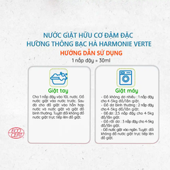 Nước giặt hữu cơ đậm đặc hương thông bạc hà Harmonie Verte 1,5 lít/5 lít