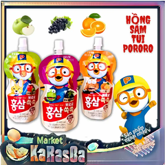 Nước hồng sâm Pororo vị cam/táo/việt quất túi 100ml