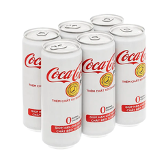Lốc 6 lon nước ngọt Coca Cola Plus 320ml