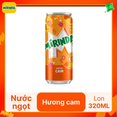 Lốc 6 lon nước ngọt Mirinda cam 320ml
