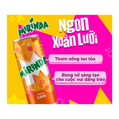 Lốc 6 lon nước ngọt Mirinda cam 320ml