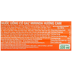 Lốc 6 lon nước ngọt Mirinda cam 320ml