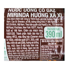 Nước ngọt Mirinda xá xị 390ml