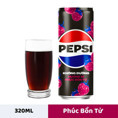 Nước ngọt Pepsi không calo phúc bồn tử 320ml