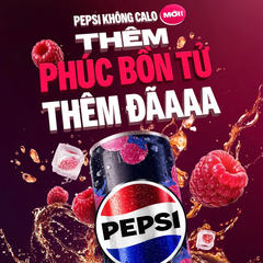 Nước ngọt Pepsi không calo phúc bồn tử 320ml