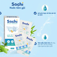 Nước tắm thảo dược Sachi an toàn cho bé 10 góix10ml