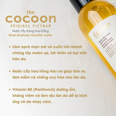 Nước tẩy trang Cocoon hoa Hồng cấp ẩm da 140ml/310ml