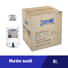 Nước uống tinh khiết Sapuwa bình 5L có vòi
