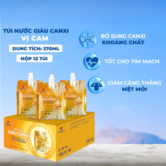 Nước uống giàu canxi Fujiwa vị cam túi 270ml