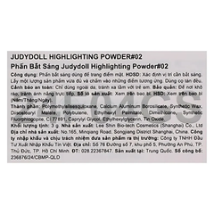Phấn bắt sáng Judydoll Highlighting Powder 02 - Silver White 2g