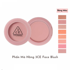 Phấn má hồng 3CE mịn lì Soft Salmon/Pure Cake/Peach Splash/Delectable/Mono Pink/Rose Beige 5.5g