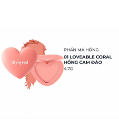 Phấn má hồng Lilybyred 01 hồng cam đào/02 hồng sữa/05 đỏ hồng đất 4.7g