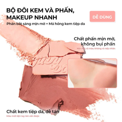 Phấn má & phấn bắt sáng 4 ô Judydoll 9g (nhiều màu)